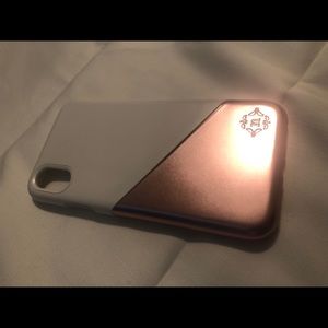 White & Rose Gold iPhone X Case
